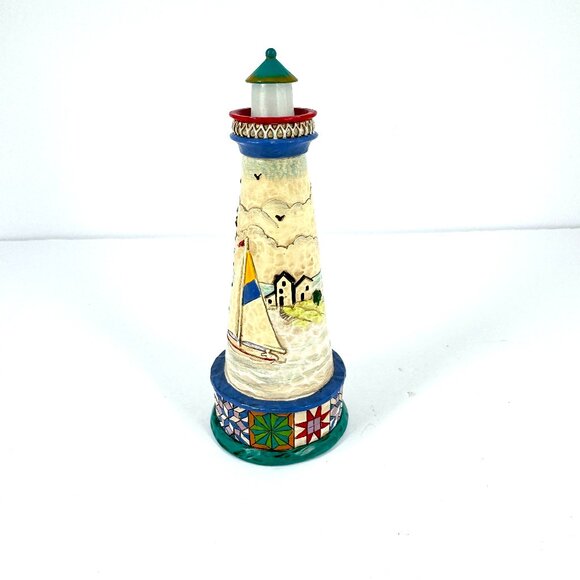 Jim Shore Heartwood Creek Light Up Lighthouse Figurine Avon Exclusive 2000 - Picture 1 of 5